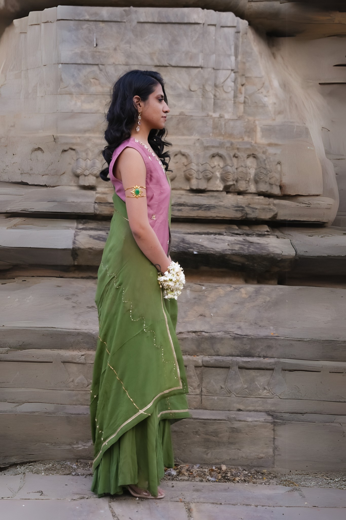 Radha Sharara Set - Pink
