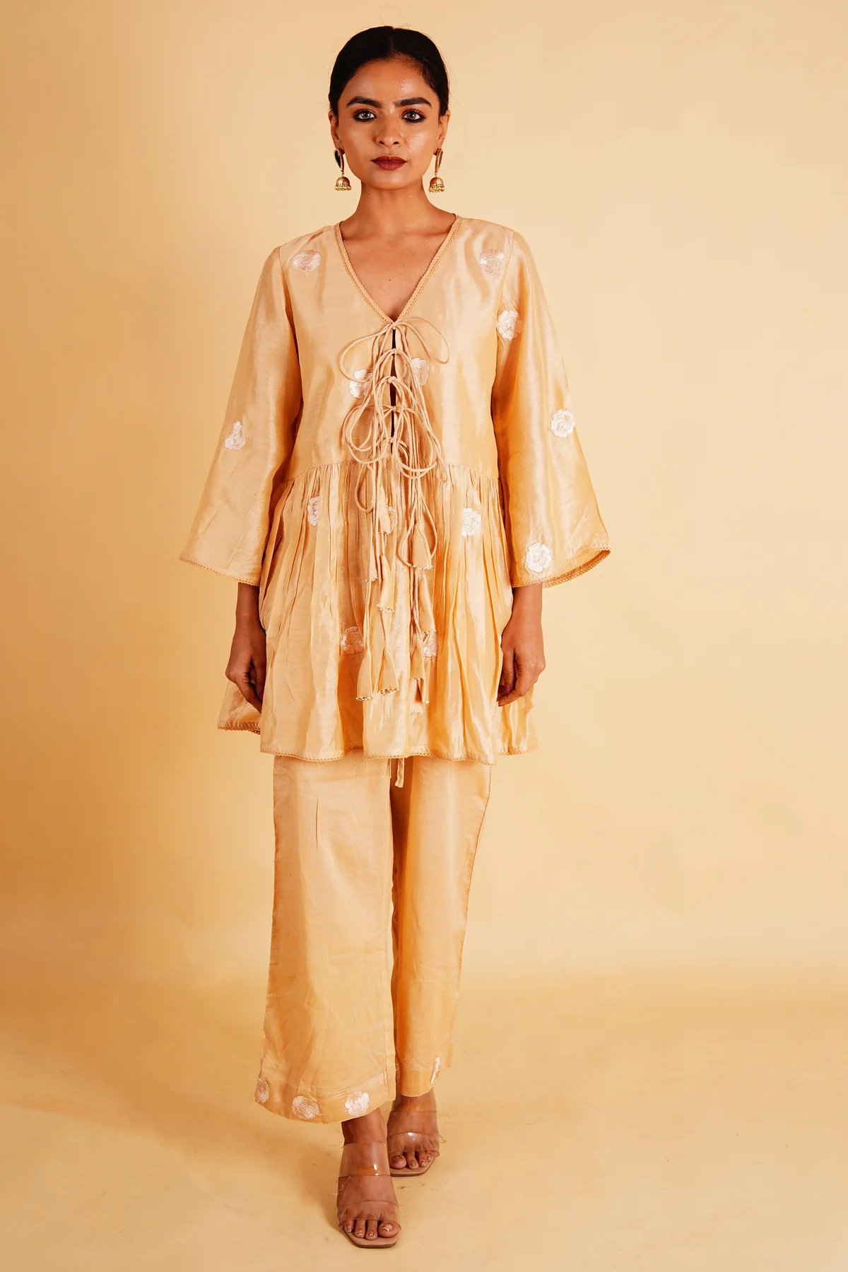 PHOOL PEPLUM SET - BEIGE