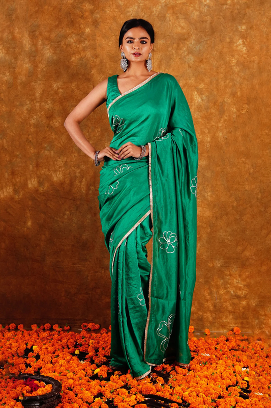 BAHAR BOOTI SAREE - GREEN