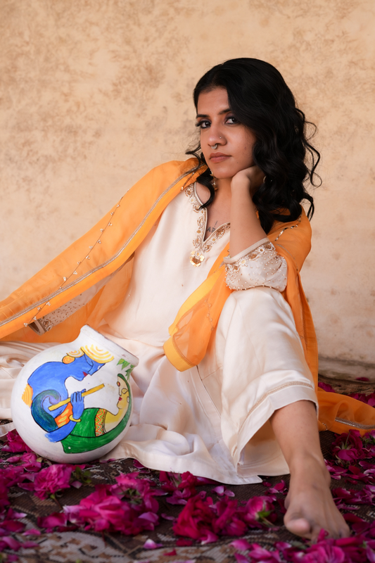 Radha Kurta Set - Off White