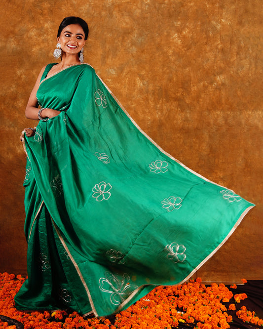 BAHAR BOOTI SAREE - GREEN