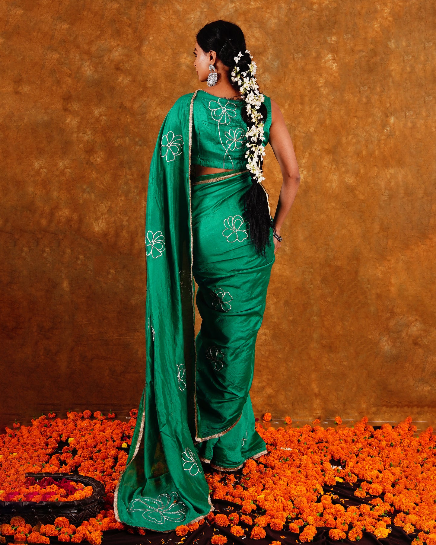 BAHAR BOOTI SAREE - GREEN