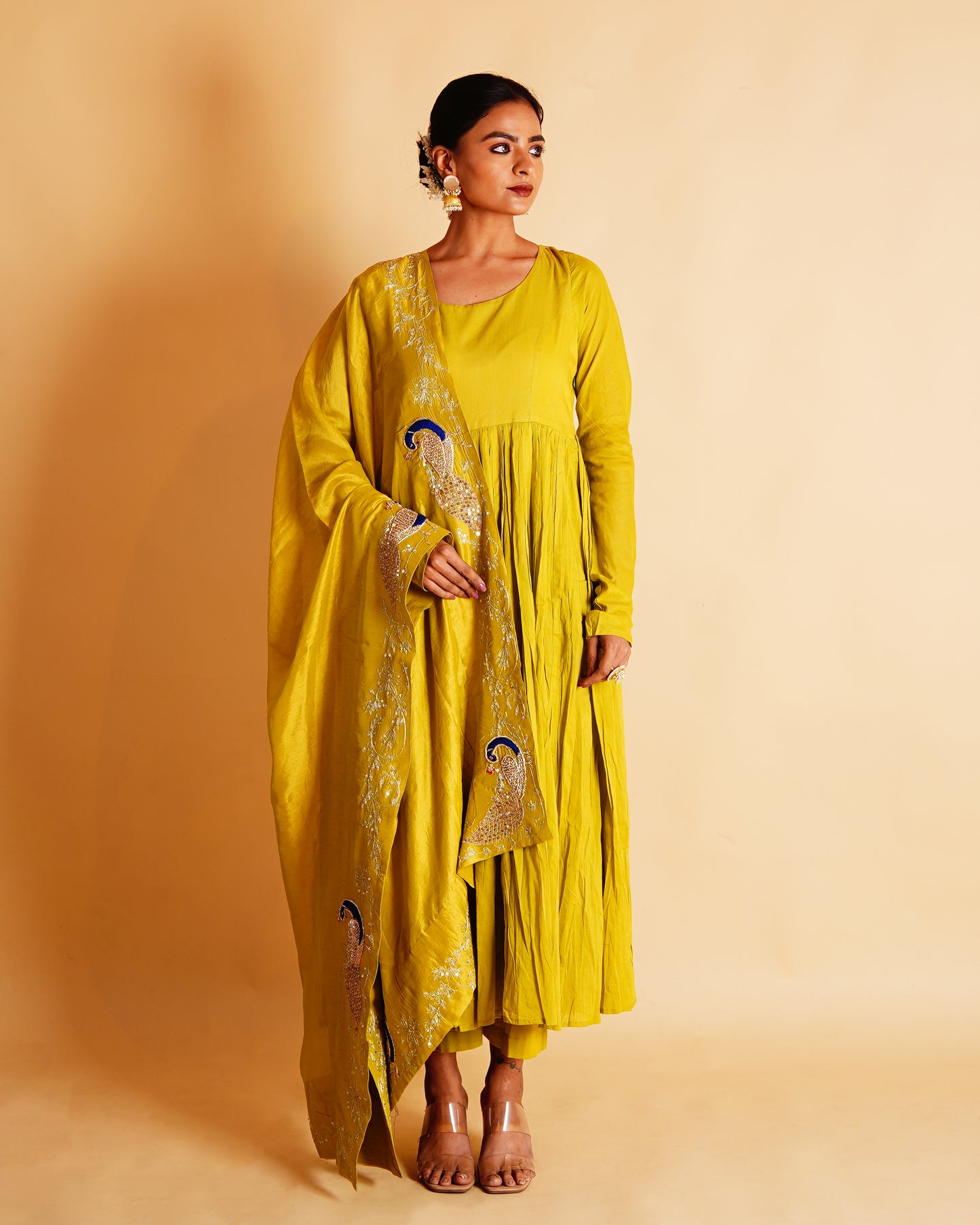 MOR ANARKALI SET - YELLOW