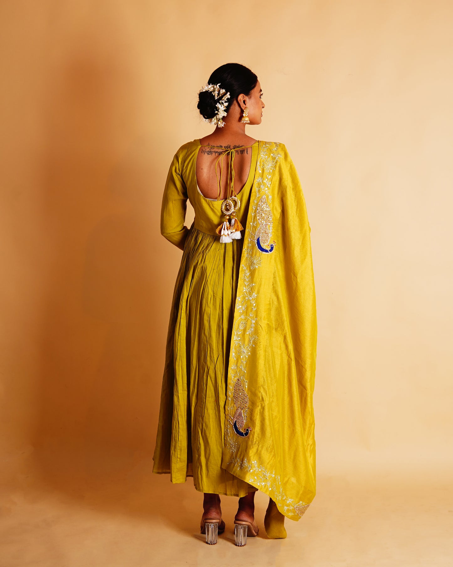 MOR ANARKALI SET - YELLOW