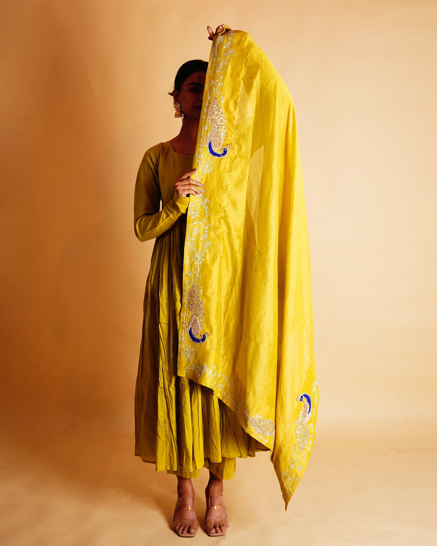 MOR ANARKALI SET - YELLOW