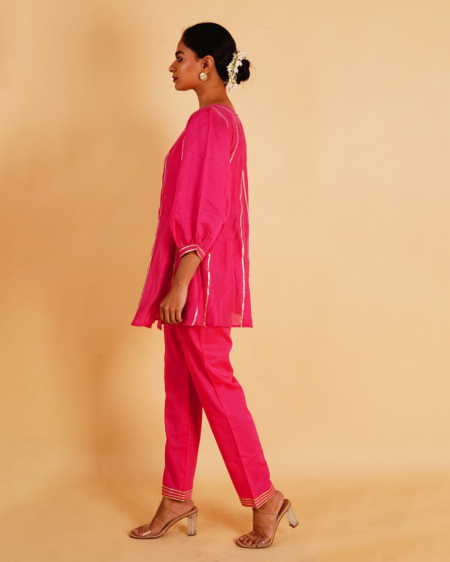 TILAK PEPLUM SET - PINK