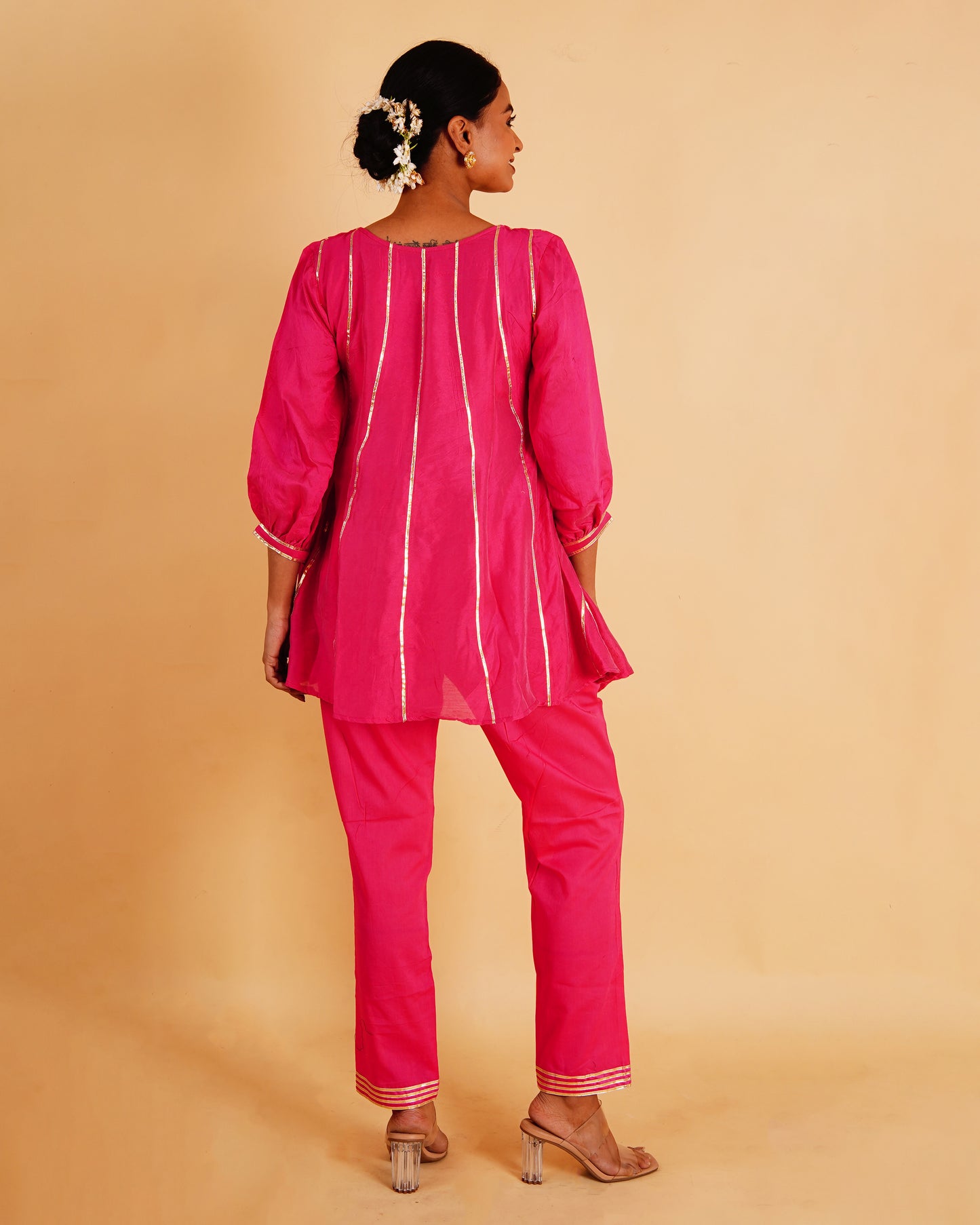 TILAK PEPLUM SET - PINK