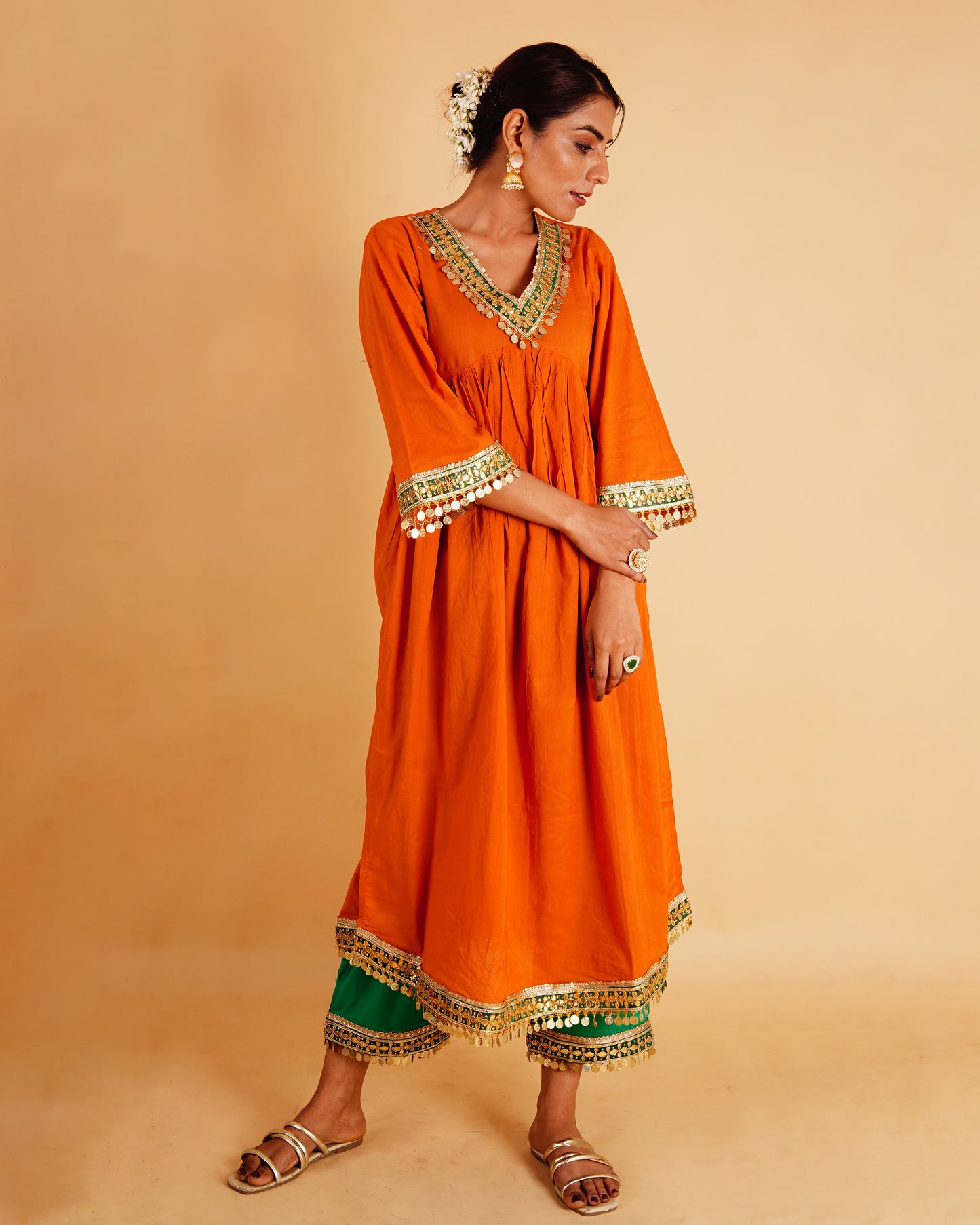 RANGOLI NOOR SET - ORANGE