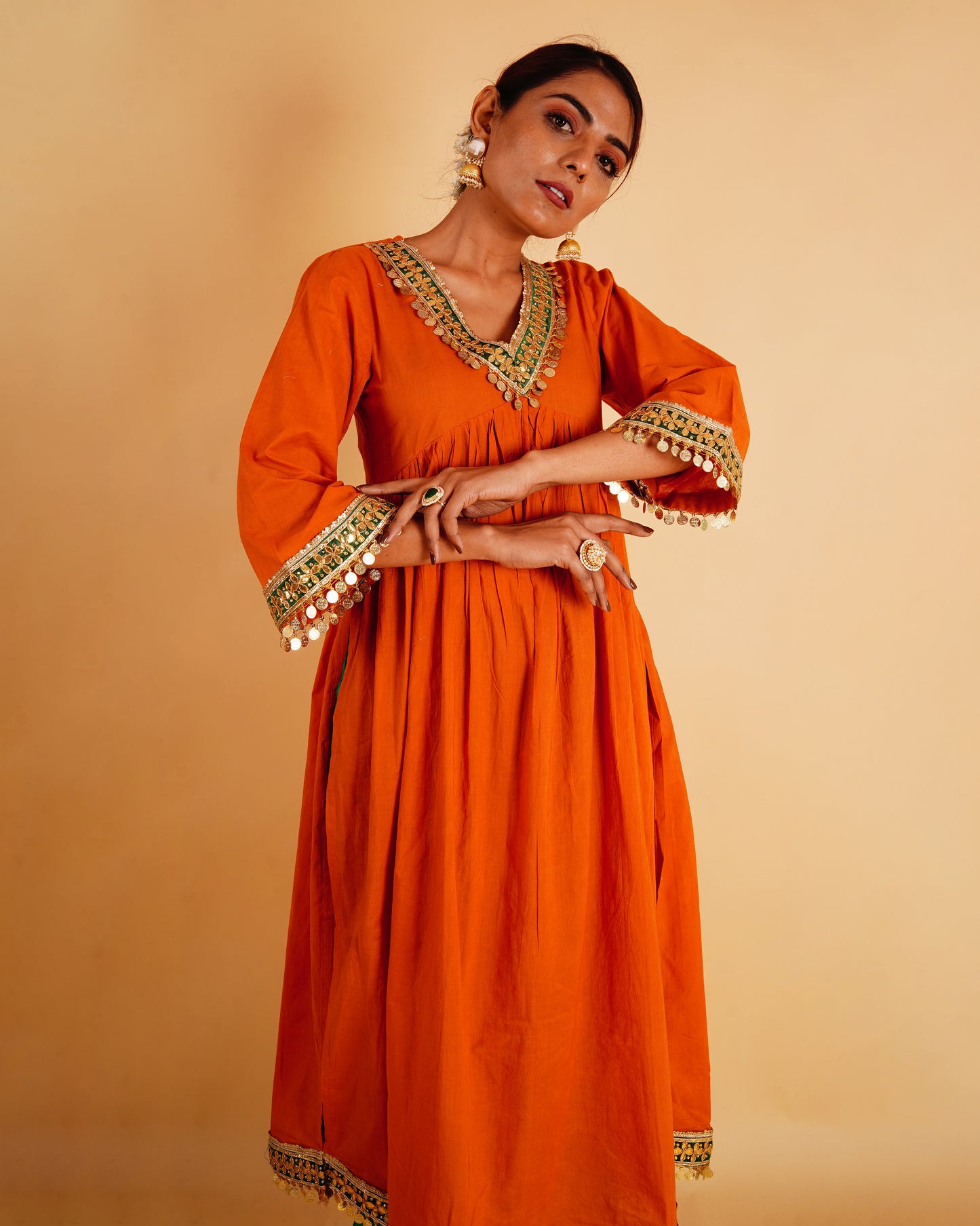 RANGOLI NOOR SET - ORANGE