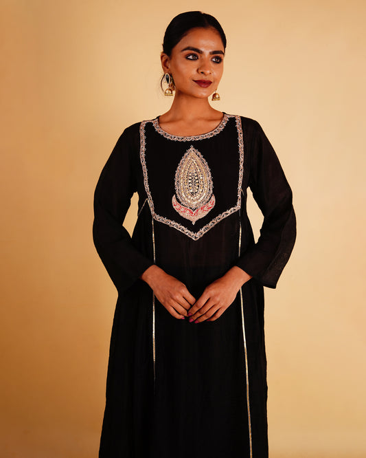 TILAK KURTI SET - BLACK