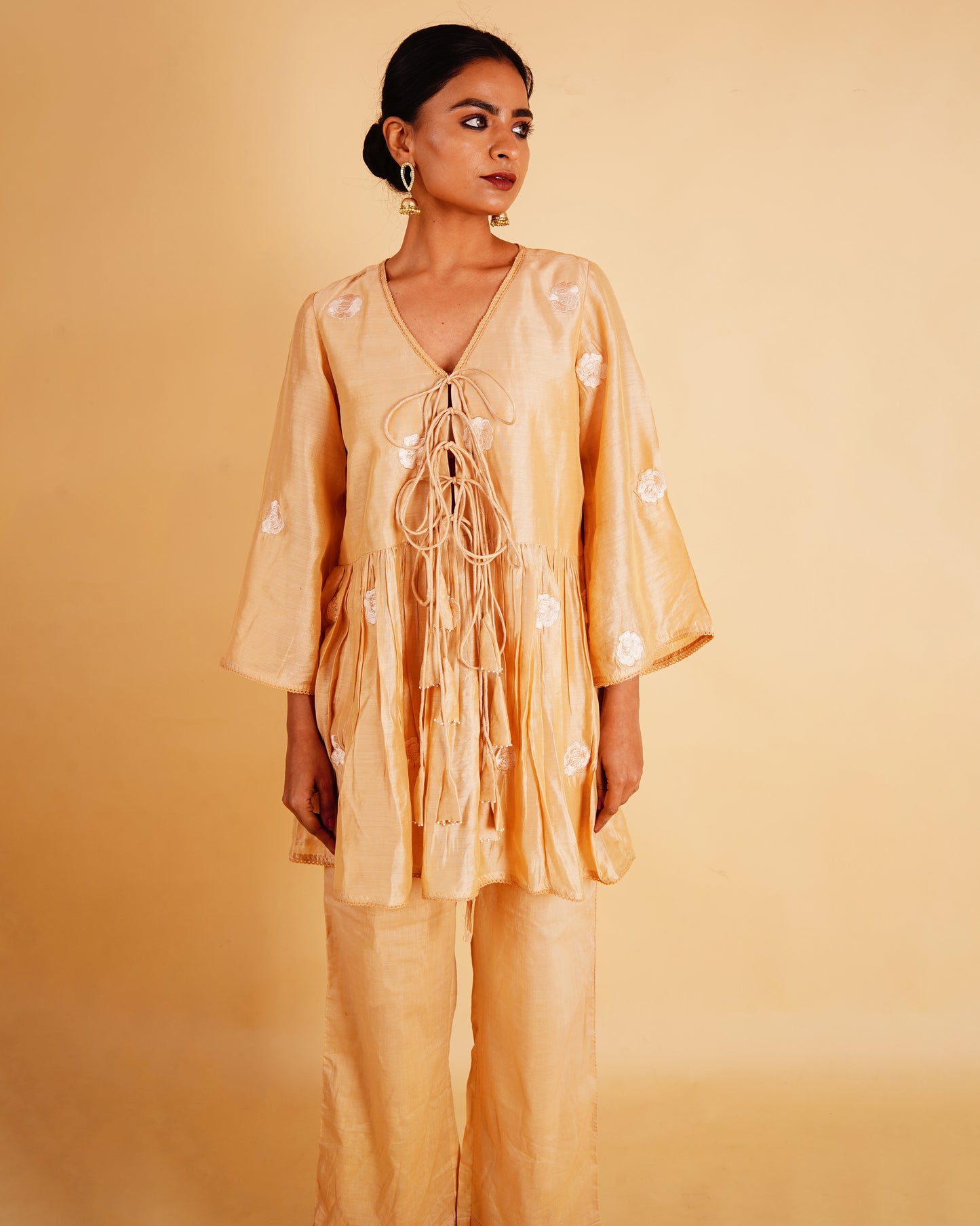PHOOL PEPLUM SET - BEIGE
