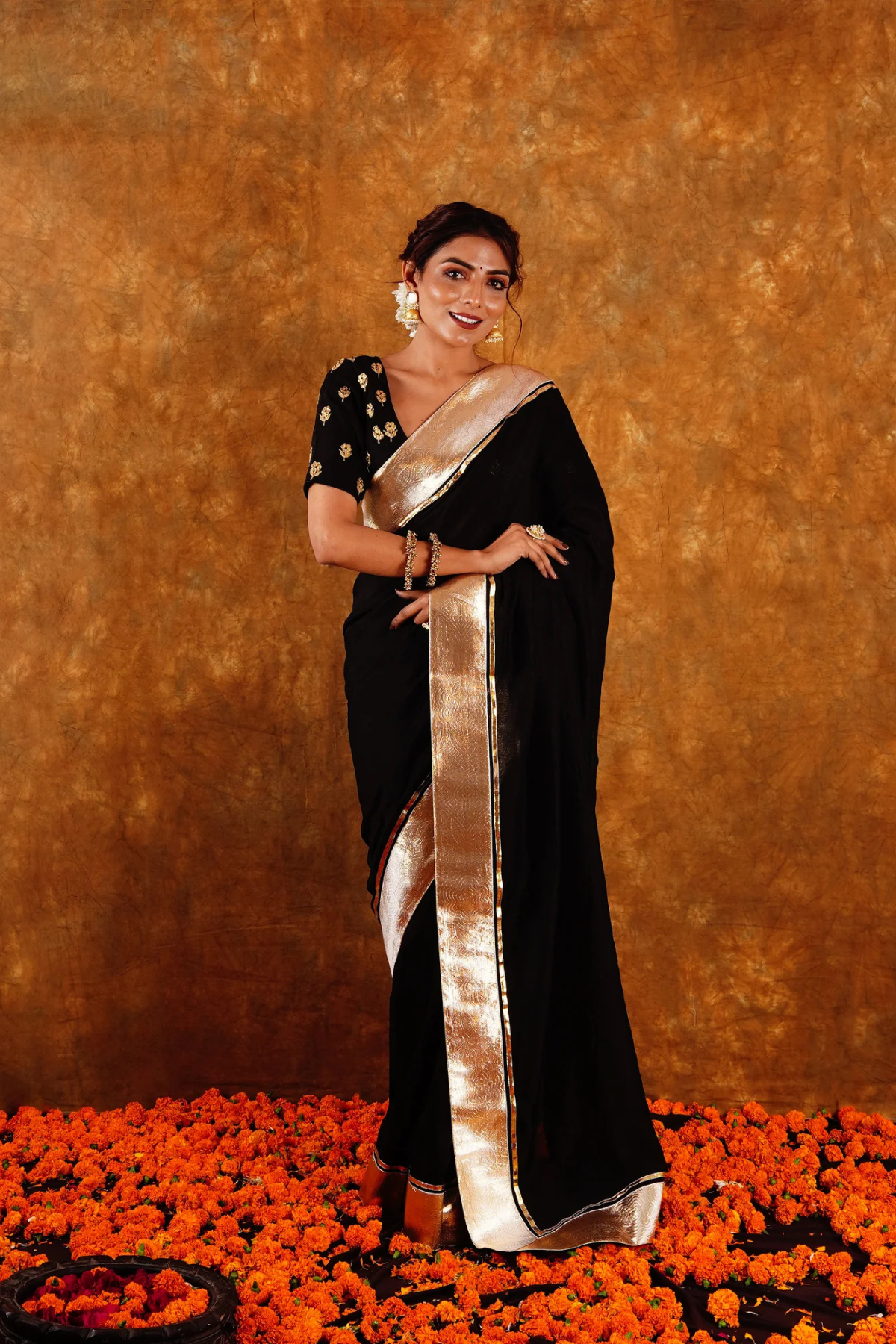 CHAMKEELI SAREE - BLACK
