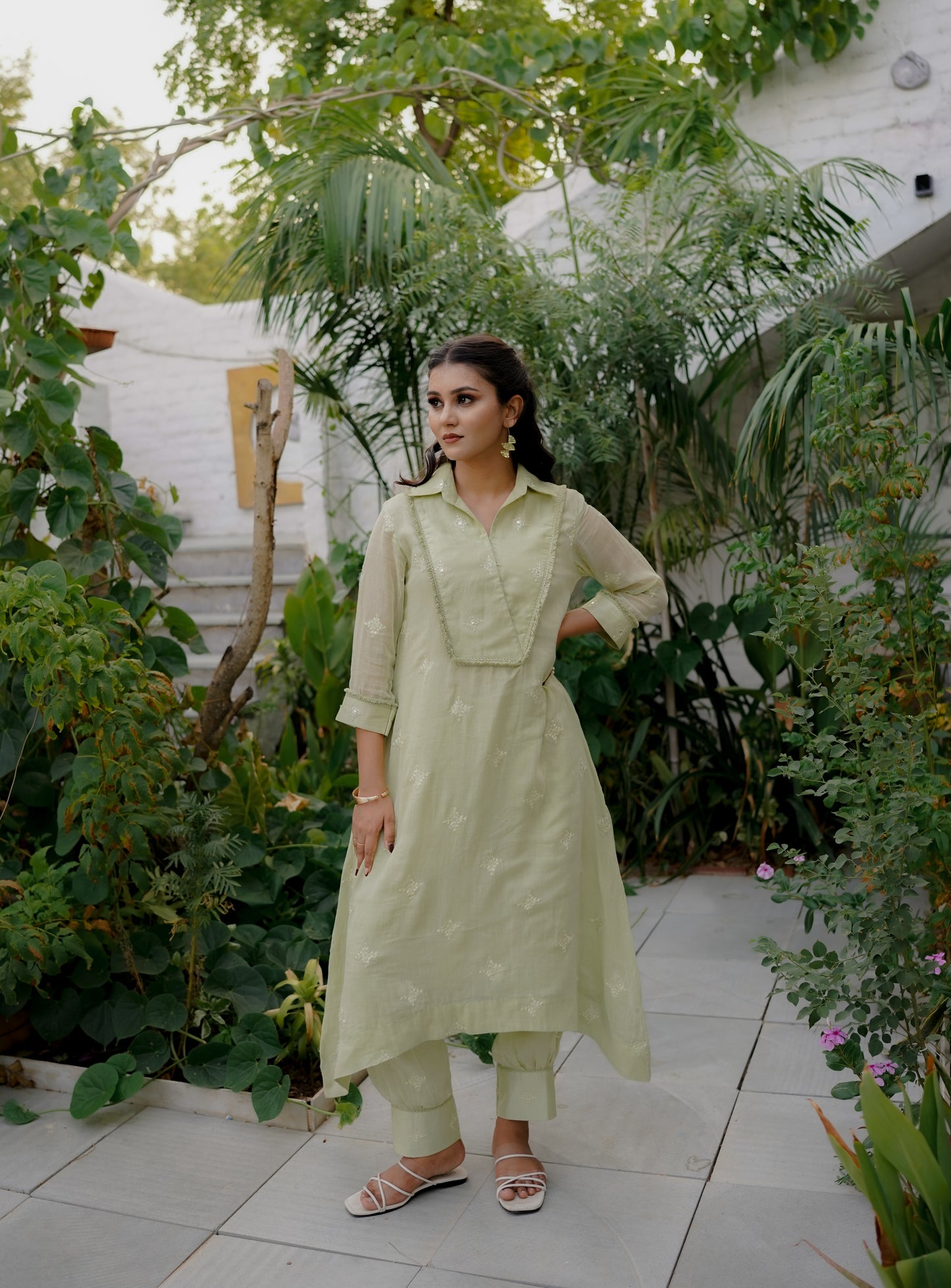 DAHLIA KURTI SET - GREEN