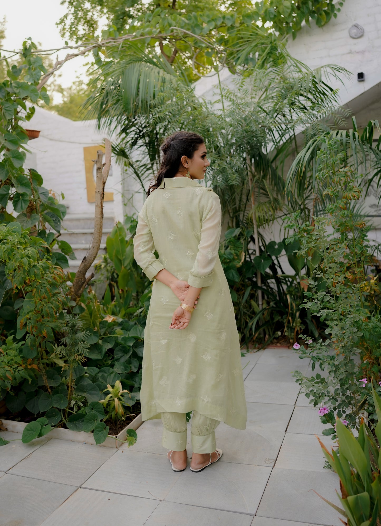 DAHLIA KURTI SET - GREEN