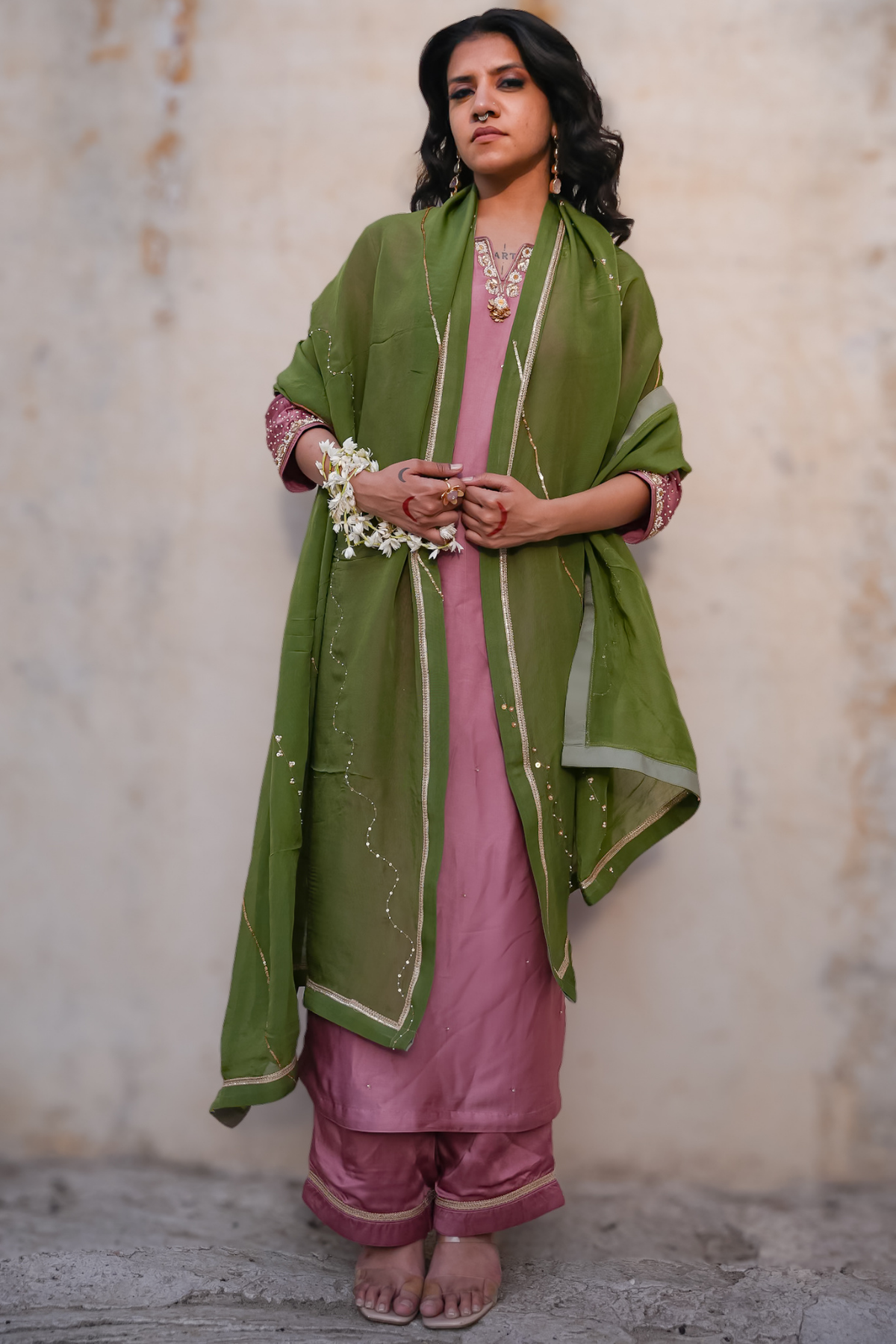 Radha Kurta Set - Pink