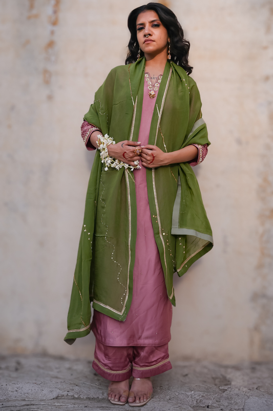 Radha Kurta Set - Pink