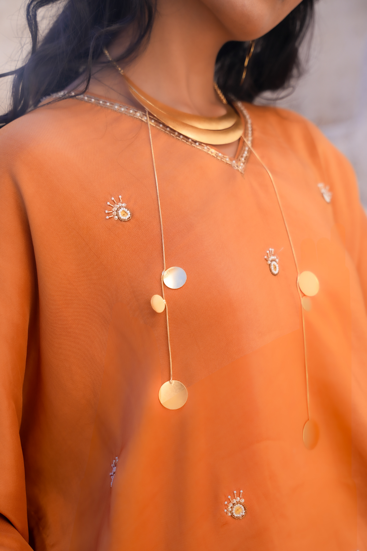 Meera Drape Set - Dessert Gold