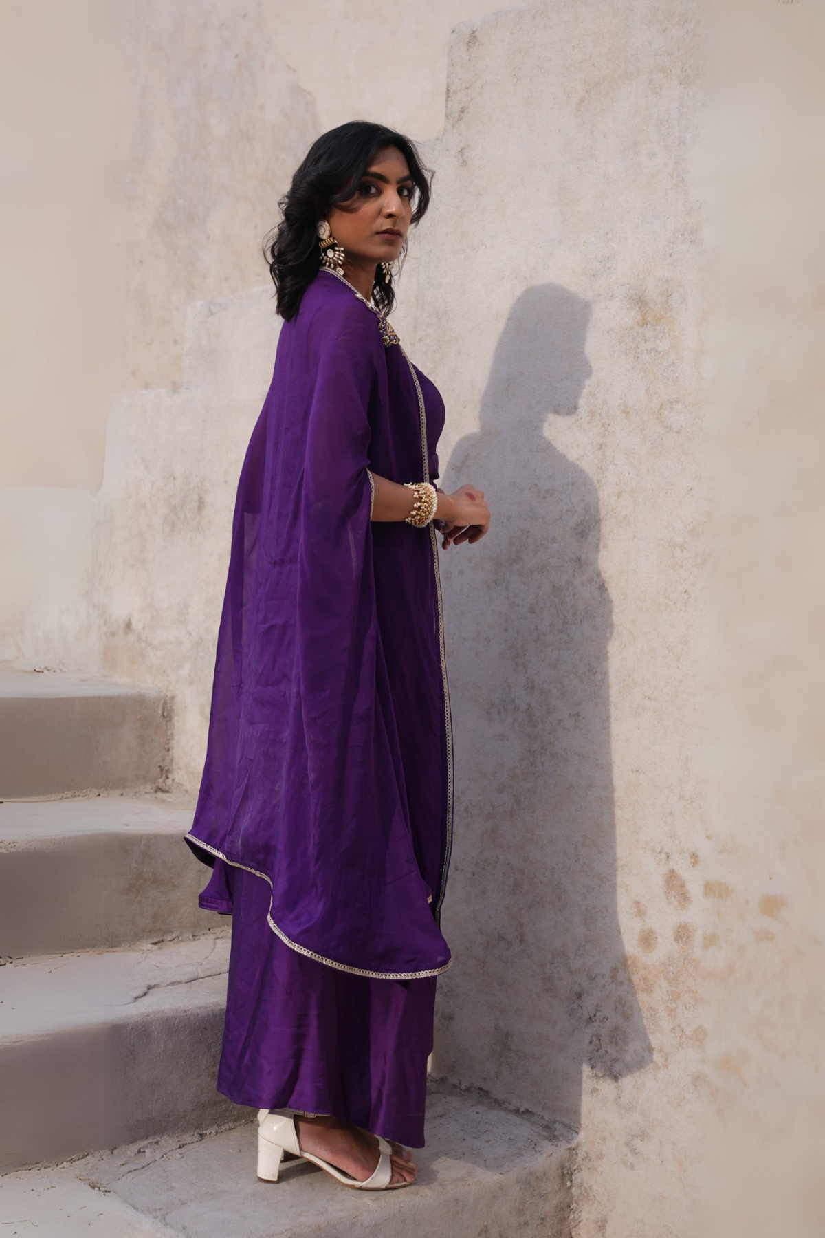 Sakhi Drape Set - Purple