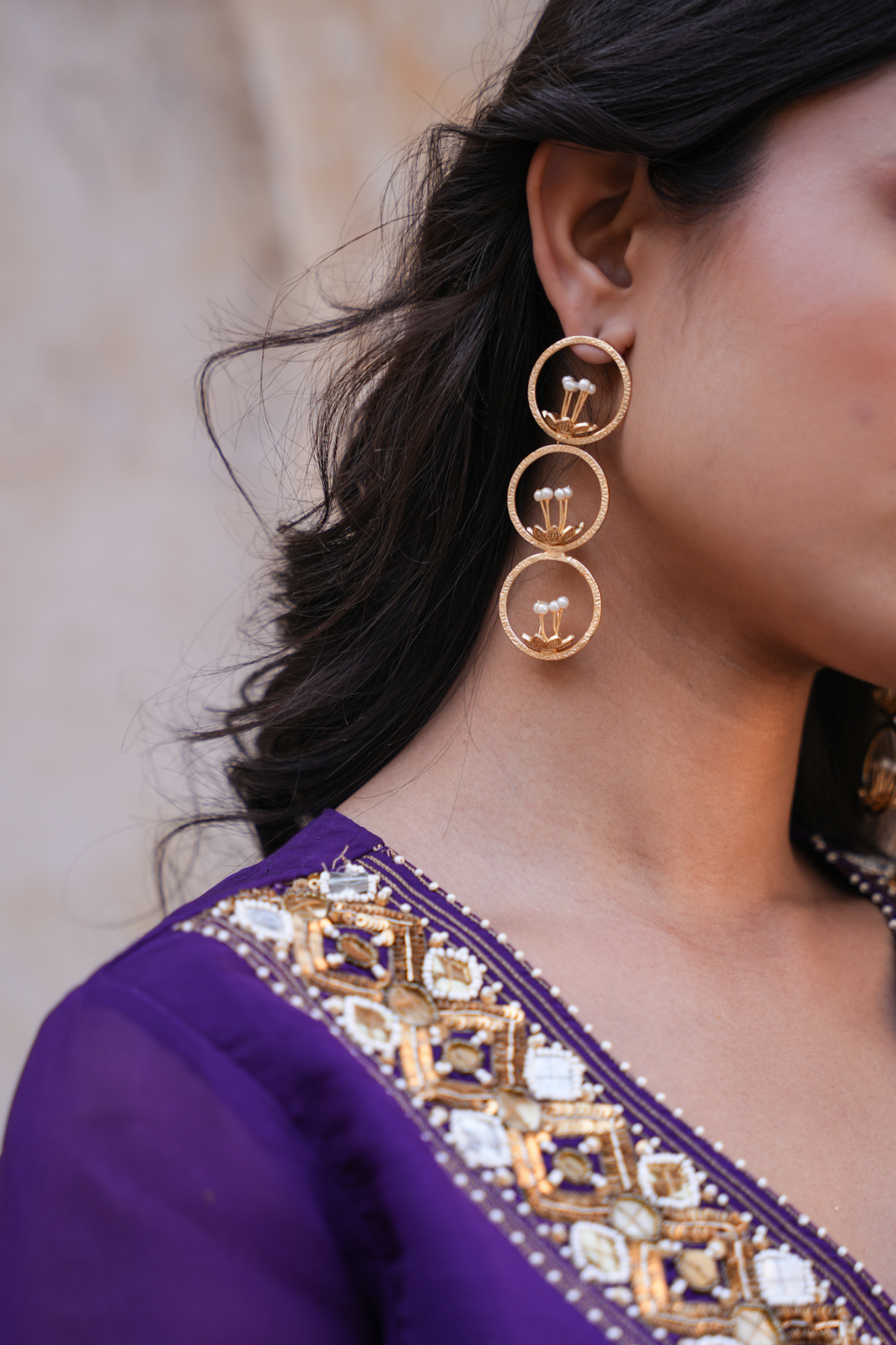 Sakhi Co-ord Set - Purple