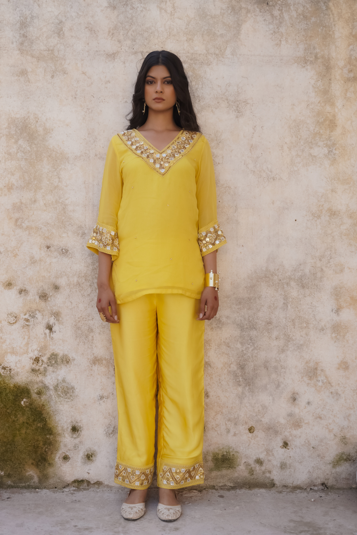 Sakhi Co-ord Set - Yellow