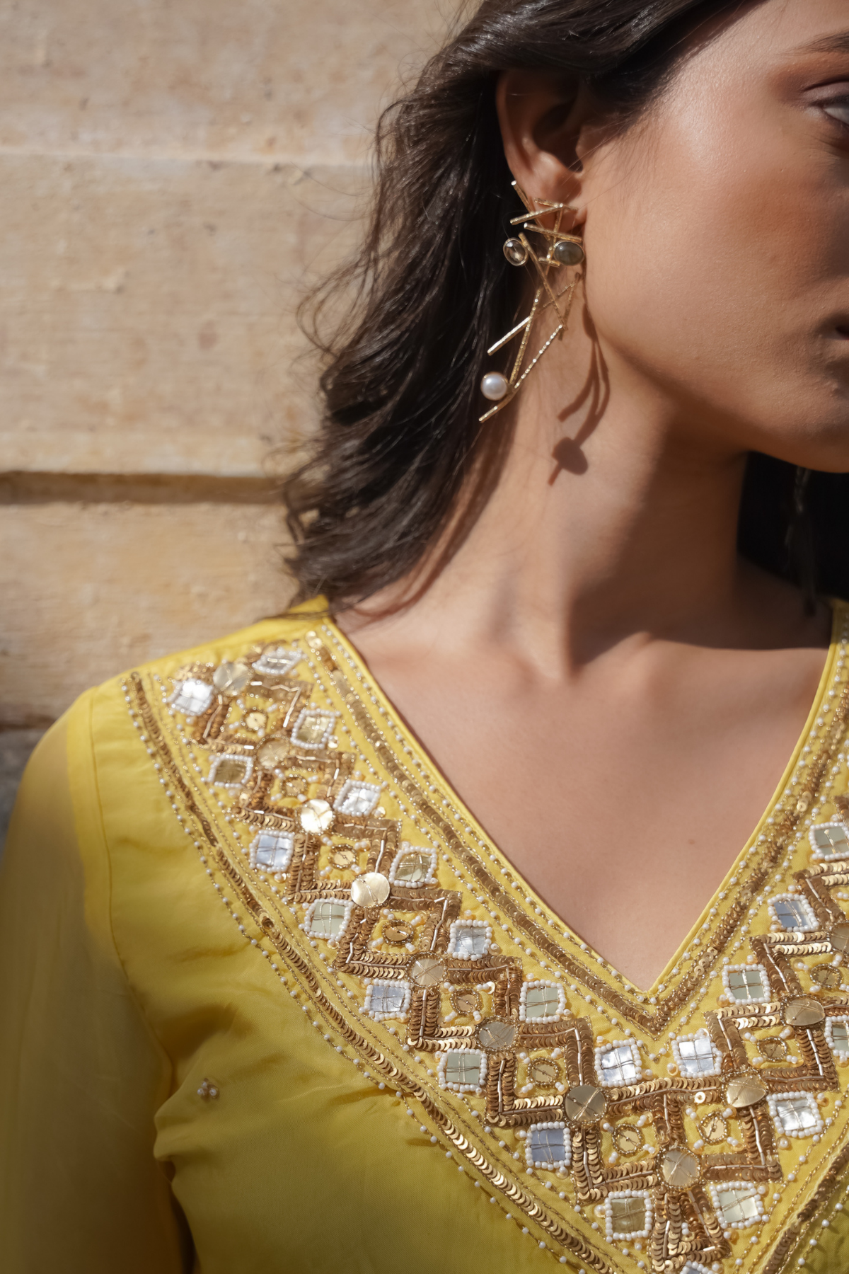 Sakhi Co-ord Set - Yellow