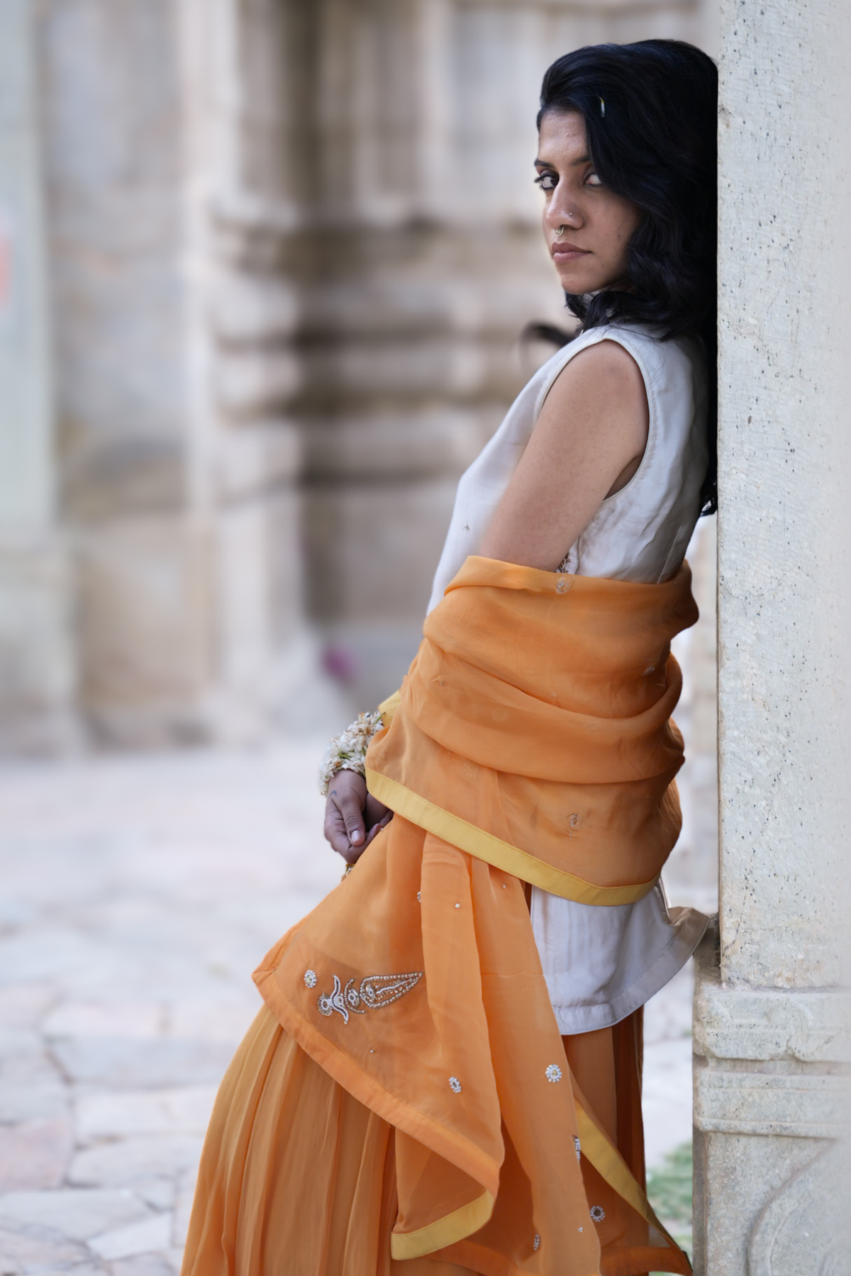 Radha Sharara Set - Off White