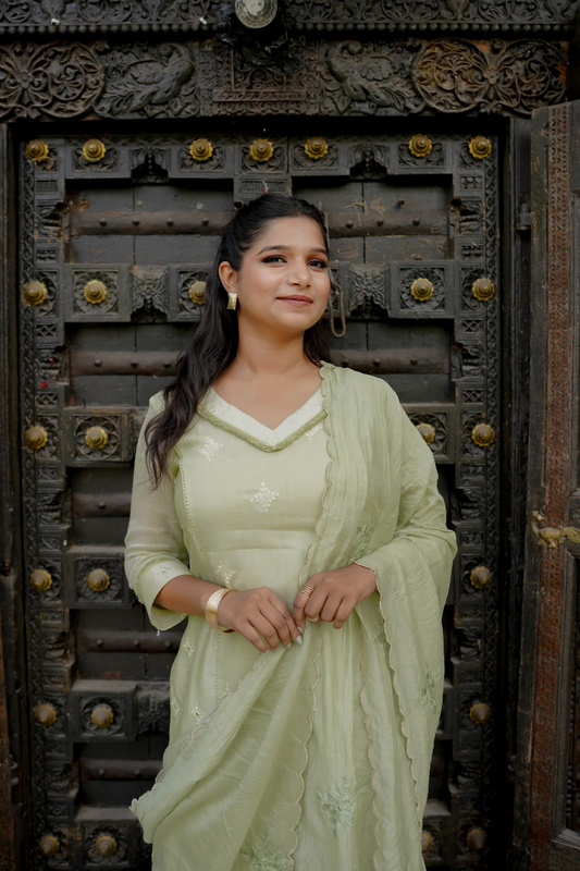 DAHLIA STRAIGHT KURTI SET - ELAICHI