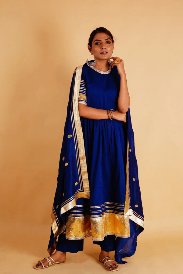 CHAMKEELI ANARKALI SET - BLUE