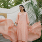 DAHLIA STRAIGHT KURTI SET - PEACH