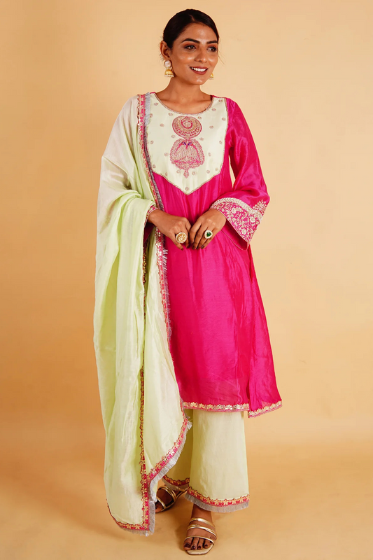 LAJJO KURTA SET - PINK