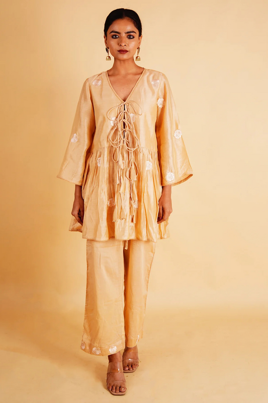 PHOOL PEPLUM SET - BEIGE