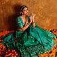 BAHAR LEHENGA SET - GREEN