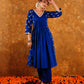 CHAMKEELI KURTI SET - BLUE