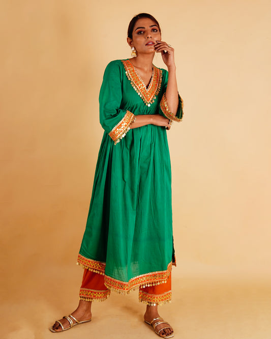 RANGOLI NOOR SET - GREEN