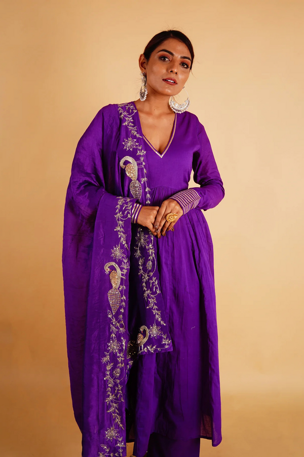 MOR ANARKALI SET - PURPLE