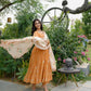 DAISY ANARKALI SET - PEACH