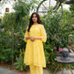 DAISY GEATHER KURTI SET - YELLOW