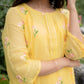 DAISY GEATHER KURTI SET - YELLOW