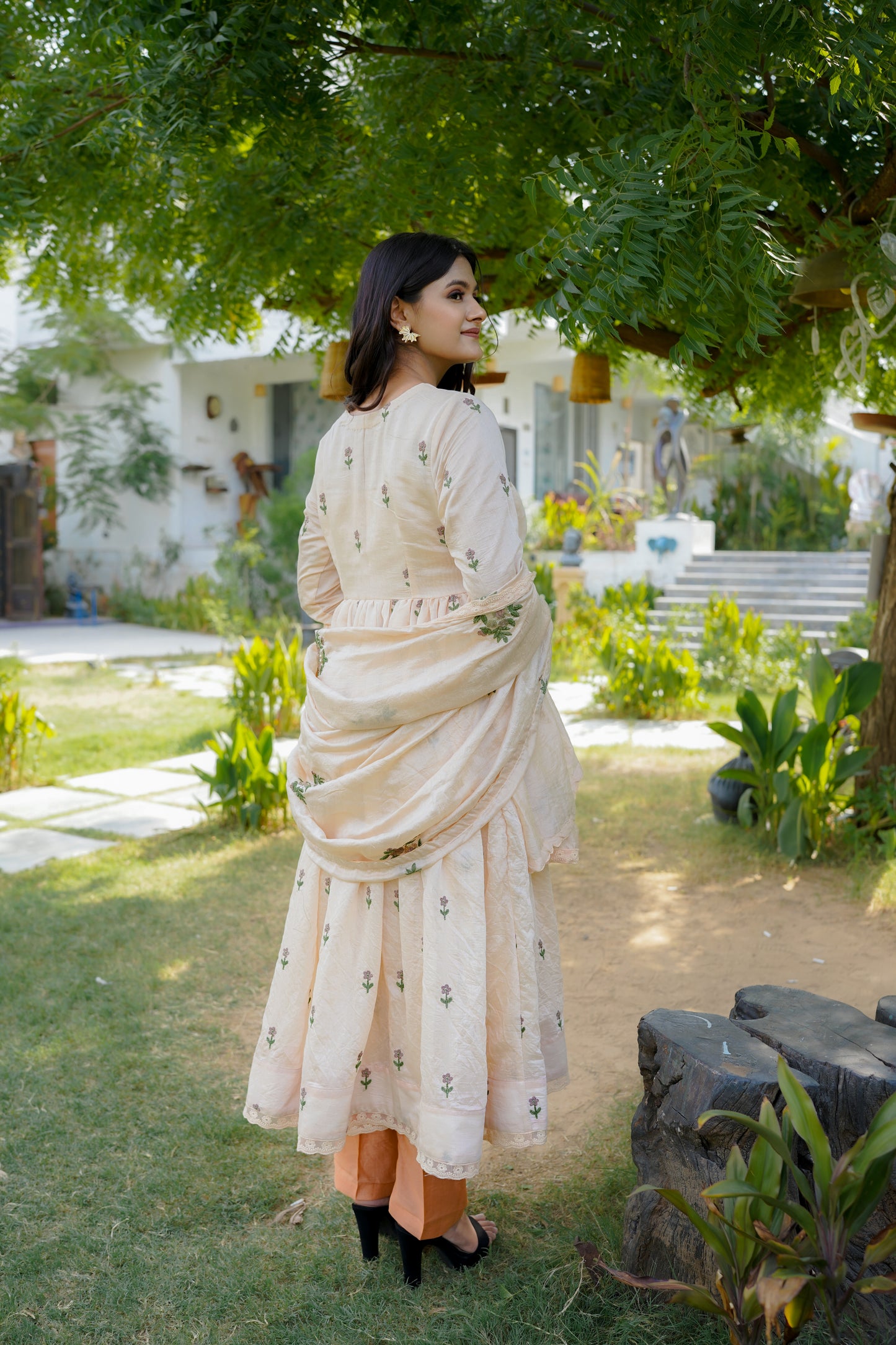 ROSE ANARKALI SET - PINK
