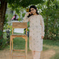ROSE STRAIGHT KURTI SET - PEACH