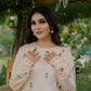 ROSE STRAIGHT KURTI SET - PEACH