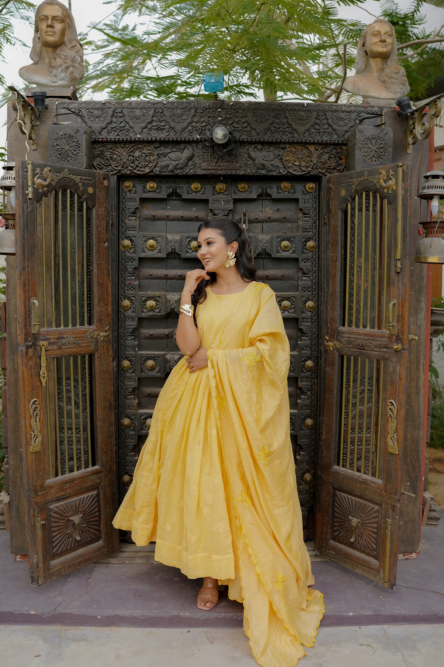 DAHLIA ANARKALI SET - ORANGE