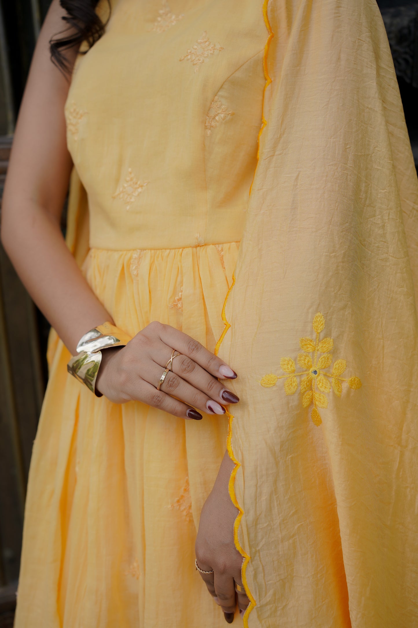 DAHLIA ANARKALI SET - ORANGE