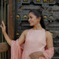 DAHLIA ANARKALI SET - PEACH