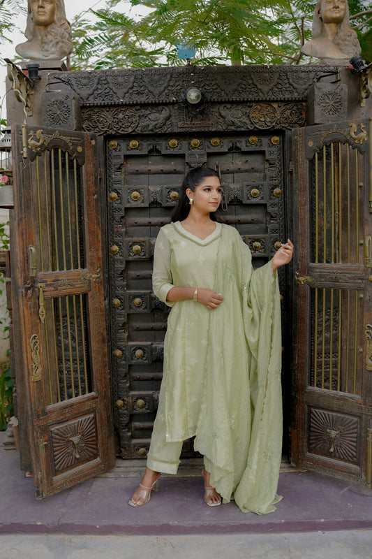 DAHLIA STRAIGHT KURTI SET - ELAICHI