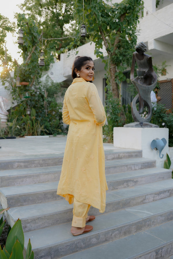 DAHLIA KURTI SET - ORANGE