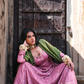 Radha Anarkali Set - Pink