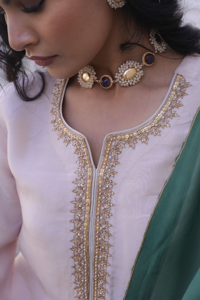 Meera Kurta Set - Pink