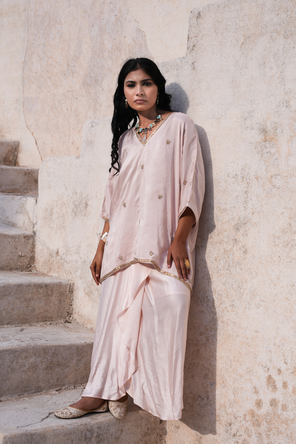 Meera Drape Set - Pink