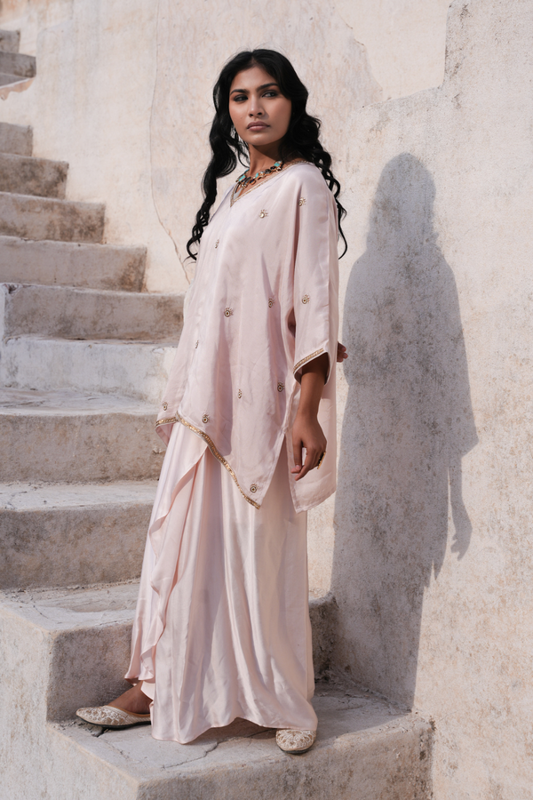 Meera Drape Set - Pink